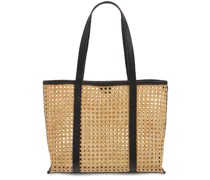 Mittelgroße Tote aus Rattan & Leder „Margot“