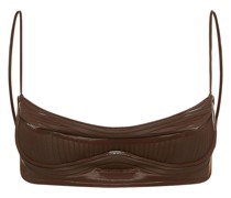 Geprägte, glänzende Jersey-Bralette