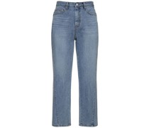 Geschwungene, schmal zulaufende Jeans