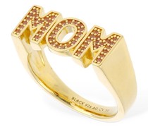 Mom rose crystal ring