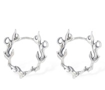 Flame hoop earrings