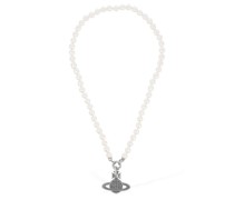 Halskette mit Perlenimitat „Man Hilario“