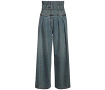 HOCHTAILLIERTE JEANS AUS DENIM