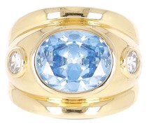 Stone crystal thick ring