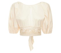 Crop-Top aus Baumwollpopeline „Sweet Water“