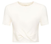 Croptop aus Technojersey „Daisy“