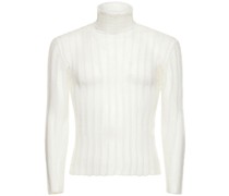 Transparentes Zopfstrick-Top