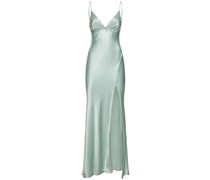 Langärmeliges Maxikleid aus Viskosesatin „Ren“