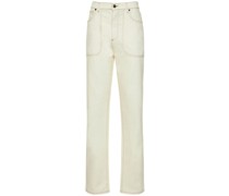 Gerade Jeans mit Kontrastnähten