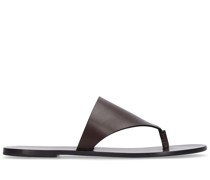 10mm hohe Zehensteg-Sandalen aus Leder „Avery“