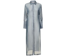 Sheer cotton & silk midi HEMDKLEID