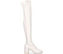 70mm hohe Overkneestiefel aus Kunstleder