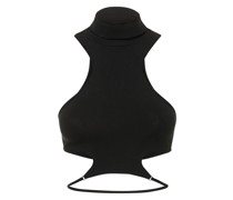 Sculpting jersey halter neck top