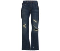 JEANS AUS BAUMWOLLDENIM MIT RISSEN
