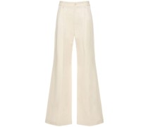 Flavie cotton pleated wide pants