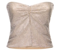 Trägerloses Crop-Top mit Verzierung