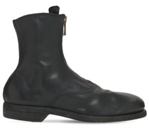 20mm hohe Stiefeletten aus Leder „210“