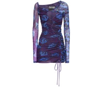 LANGES KLEID AUS TÜLL MIT DRUCK