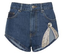 Shorts aus Baumwolle mit Deko-Schleife