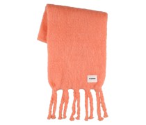 Mohair & wool blend knit scarf