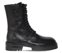 35MM HOHE KAMPFSTIEFEL AUS LEDER „ALEC“