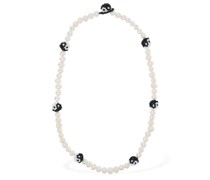 Perlen-Halskette „Yin Yang“
