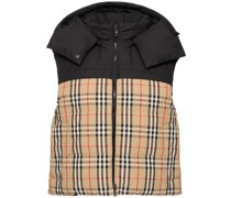 Coles Check print hooded padded vest