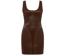 Glänzendes, geprägtes Minikleid aus Jersey