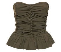 The Peplum stretch jersey tube top