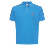 Logo embroidery cotton piquet polo