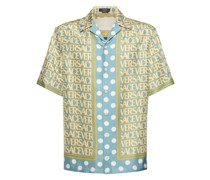 Bedruckte Bluse aus Seidentwill