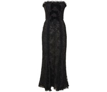 Midikleid aus Spitze mit Samtschleifen