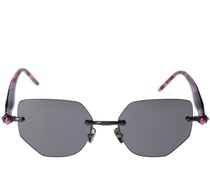Eckige Sonnenbrille aus Metall & Acetat „P58“