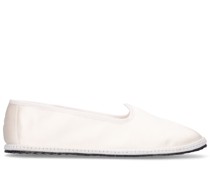 10mm hohe Loafer aus Satin „Snow White“