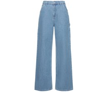 JEANS AUS BAUMWOLLDENIM MIT WEITEM BEIN