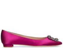 10 mm flache Schuhe aus Seidensatin „Hangisi“