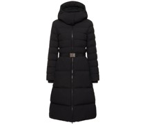 Burniston belted quilted jacket w/ hood