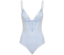 Plunge-Body mit Stickerei und Spitze „Lily“
