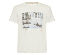 T-SHIRT AUS BAUMWOLLJERSEY MIT NATURDRUCK