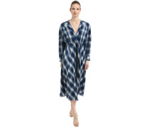 MIDIKLEID AUS BAUMWOLLPLAID IM WESTERNSTIL