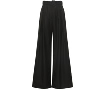 HOCHTAILLIERTE HOSE AUS WOLLTWILL