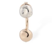 9kt Gold- und Silber-Mono-Ohrring „Pepita“