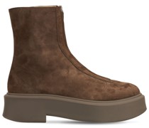 50MM HOHE KNÖCHELSTIEFEL AUS WILDLEDER