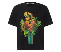 T-Shirt aus Baumwolle mit Blumendruck