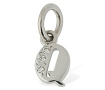 18 KARAT WEISSGOLD-ANHÄNGER MIT DIAMANT „Q“