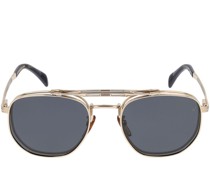 ECKIGE CLIP-ON-SONNENBRILLE AUS METALL „DB“