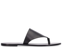 10mm hohe Zehensteg-Sandalen aus Leder „Avery“