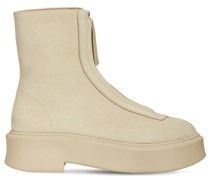 50MM HOHE KNÖCHELSTIEFEL AUS LEDER MIT ZIP