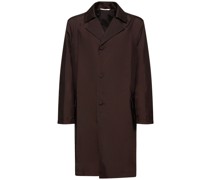 Textured nylon long coat