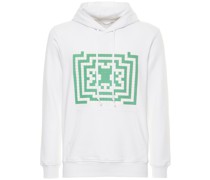 Bedrucktesr Hoodie aus Baumwolljersey
